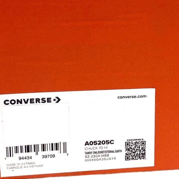 Converse Chuck 70 Hi Shoes Tawny Egret Women Size Casual Canvas Sneakers A05205C - Picture 8 of 9